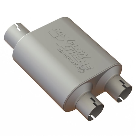 Speedfx MUFFLER 304 Stainless Steel All 304 Stainless Internals Chambered Single Inlet 3 Inch Diameter 50100M2